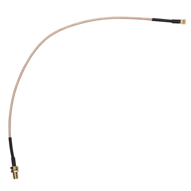 MMCX Right Angle to SMA Female Bulk Head Connector w/12" RG3