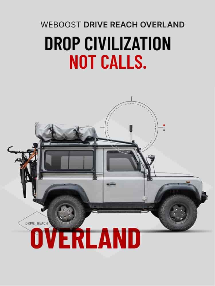 gray overland vehicle with antenna