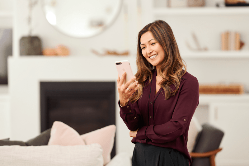 woman with cell phone