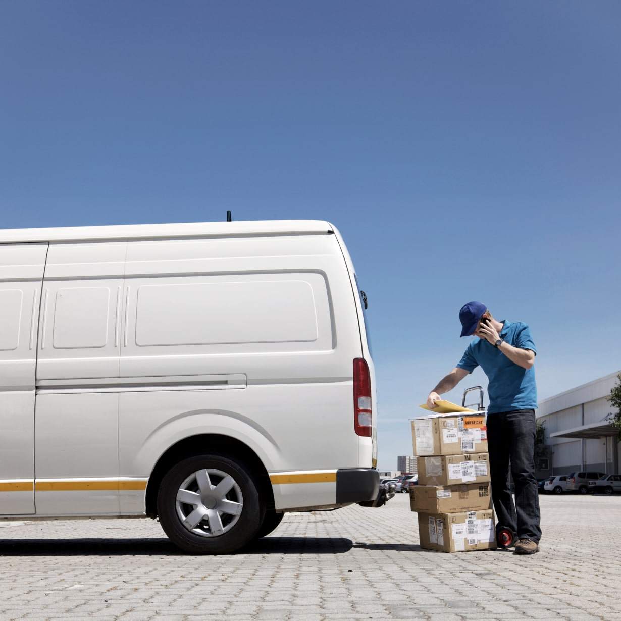 van with weboost antenna