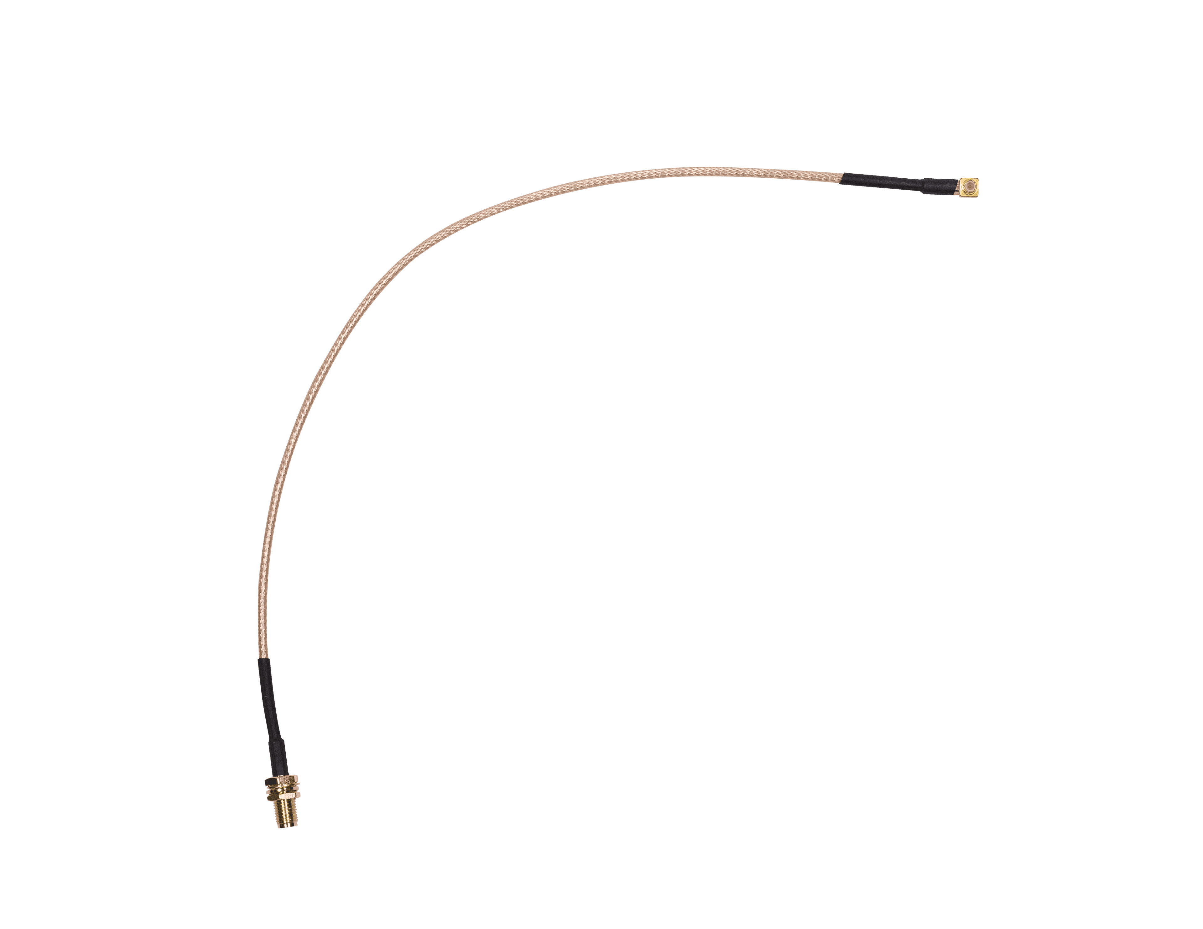 MMCX Right Angle to SMA Female Bulk Head Connector w/12" RG3