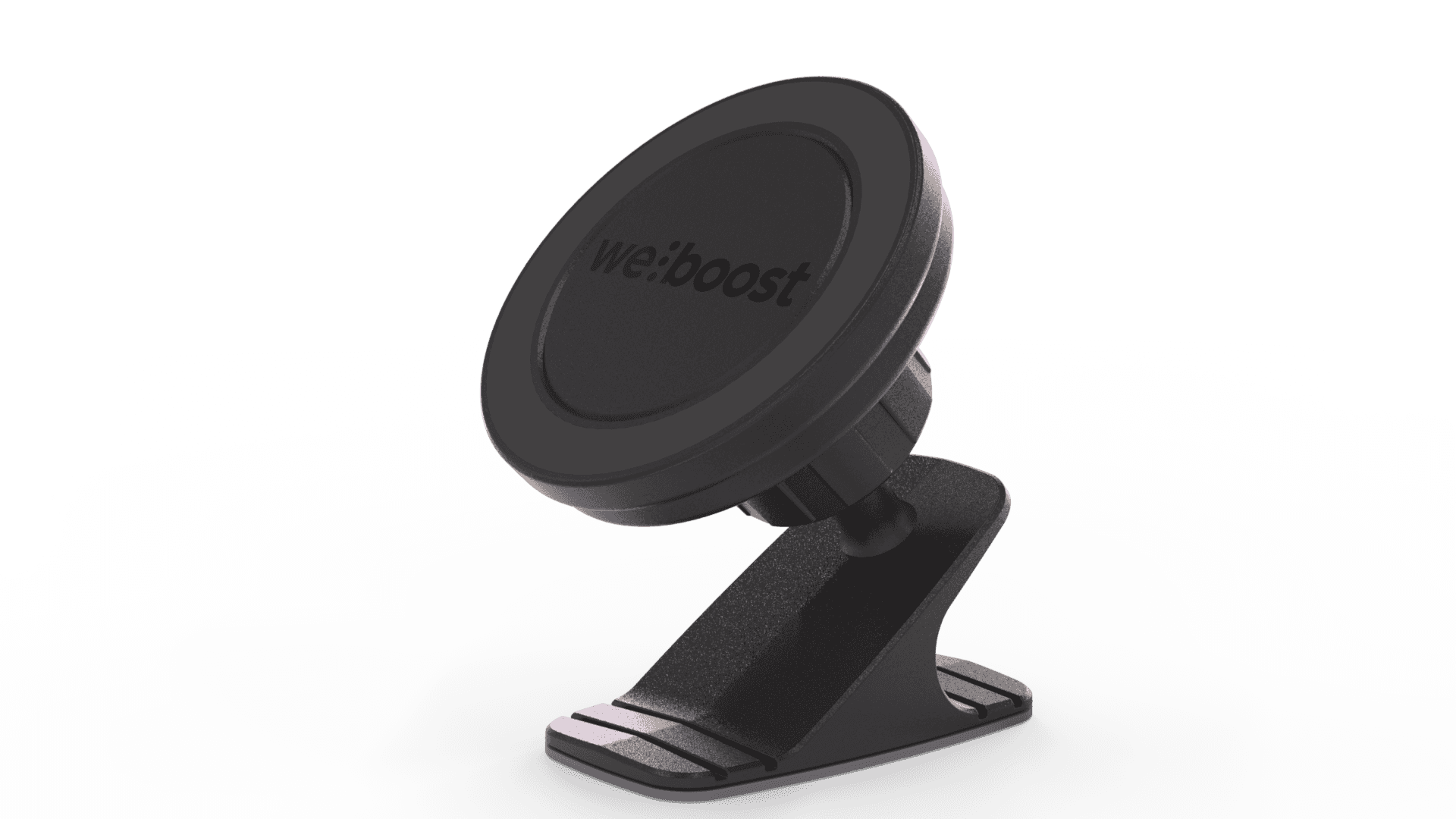 weBoost Magnet Mount with circular magnetic face and mounting base, front angled view